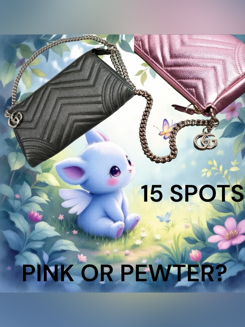 Pink Or Pewter?  Brand New Gucci! Marmount  Shoulder Bag!  Choice!!! - Picture 2 of 4